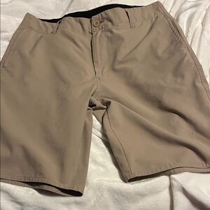 Burnside Men's Tan Flat Front Shorts